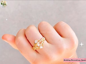 How to Make Beaded Ring with Bugle Beads #beadedjewelry #rings #beadedring #trend #howto #howtomake #trending #trendingvideos | Wedding Decoration Ideas