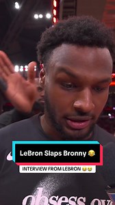 LeBron James Gives Bronny a Playful Slap Mid-Interview