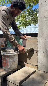 9.9K views · 110 reactions | Skills and Techniques In Construction - How To Build A Concrete Block Wall | Local Crafts | Facebook