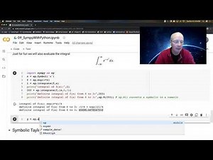 Python Video 08c: Symbolic Python - Integrals