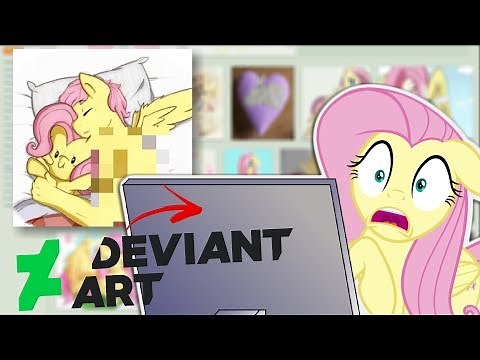 Fluttershy Googles Herself AGAIN + DEVIANTART?? 🍉