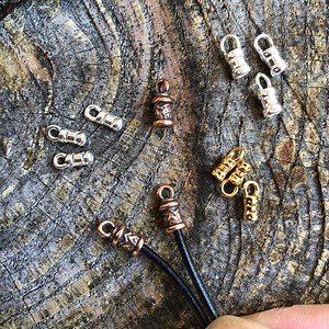 Crimp Tubes, Cord Ends, Temple Cap With Loop, Tassel Top, DIY Jewelry Sterling Silver, Silver PL, Gold PL, Copper, 5.5x3.5mm-7.5x5mm, 2-4pcs - Etsy