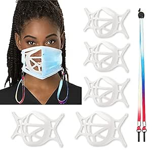 JOOM Face Mask Bracket, Silicone 3D Face Bracket Mask Inner Support Frame 5Pcs