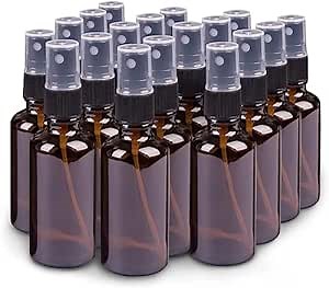 Amber Glass Spray Bottles for Essential Oils,2oz/60Ml Small Brown Amber Glass Spray Bottles,Mini Spray Bottles,Small Empty Spray Bottle,Empty Fine Mist Mini Spray Brown Bottles,2pack