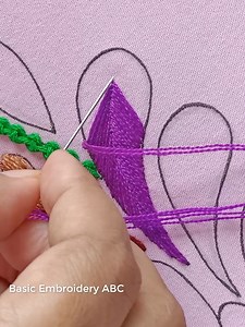 46K views · 2.2K reactions | Beautiful hand embroidery design stitching tutorial | Basic Embroidery ABC | Facebook