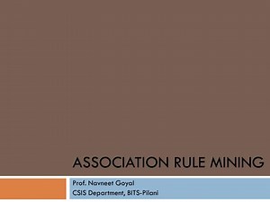 Association rule mining - SlideServe