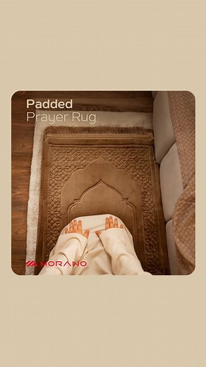 The sophisticated patterns of our Padded Prayer Rug and its comfort elevate your spiritual practice. Pick your favorite and order it now via our website. #moranotextiles #paddedprayerrug #paddedrug #prayerrug #rug #rugs | Morano