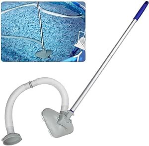Pool Vacuum Cleaner,Handheld Pool Cleaner Ideal for Spas, Hot Tubs and Small Pools for Sand and Debris Cleaning, White