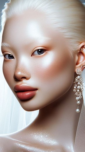 Creating a stunning bridal look for our beautiful albino bride! ...