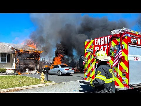 PRE ARRIVAL 2 ALARM STRUCTURE FIRE Brick New Jersey 4/2/23
