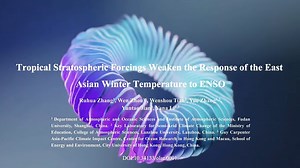 Video Abstract |热带平流层强迫干扰东亚冬季地表气温对ENSO的响应