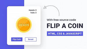 Flip A Coin | HTML, CSS & Javascript | Coding Artist