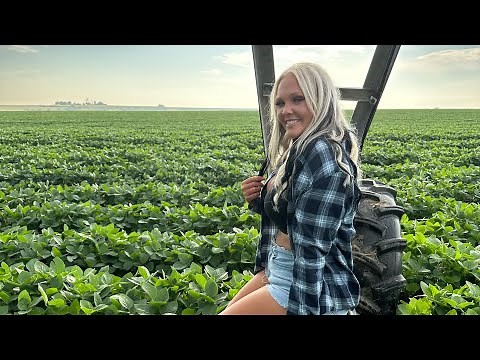 Hot blonde farm girl photoshoot!
