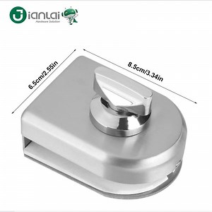 [Hot Item] China Toughened Glass Sliding Door Lock Frameless Keyless Turn Knob Lock