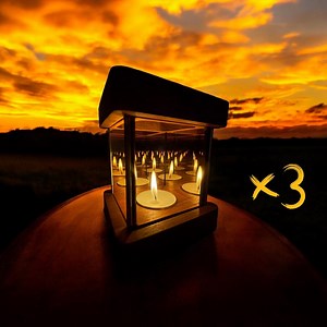 Infinity Mirror Tea Light Holder(x3), Infinity Cube, Unique Candle Holder, Wooden Tealight Holder, Aesthetic Night Light,infinity Mirror Art - Etsy