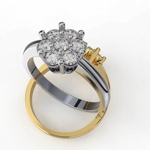 Flower Engagement Ring 3D Model: Printable Jewelry CAD File (STL) - Etsy