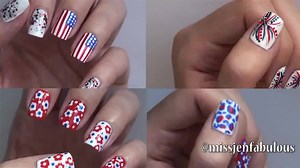 3 comments | Fourth of July Nails! â˜† Four Easy Designs! _ Miss -...