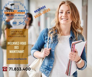 𝐏𝐫𝐞́𝐩𝐚𝐫𝐞𝐳 𝐯𝐨𝐮𝐬 𝐚̀ 𝐥'𝐚𝐯𝐞𝐧𝐢𝐫 𝐜𝐡𝐞𝐳 #Interface #Formation #Professionnelle 🎓 INTERFACE Partons Gagnant Gagnant ☺️ Pour plus d'information, n'hésitez pas à nous contacter par ☎️( 216) 71 833 400 / ( 216) 97 328 953 / ( 216) 50 833 406 / ( 216) 52 364 577 📧 interface.training@planet.tn www.interface.tn 🌍44, Rue Nelson Mandela, 2ème étage-Lafayette 1002 Tunis. | Interface Formation