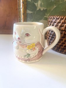 Vintage Otagiri Bunny With Bouquet Mug, Gift for Rabbit Lover, Easter Gift - Etsy