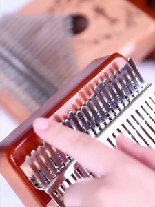 Kalimba 17 Keys Thumb Piano for Beginners – Easy to Learn Solid Wood Mbira Instrument with Tuning Hammer & Gift Bag, Perfect Holiday & Christmas Gift for Adults & Kids Cartoon Elephant Brown