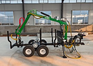 [Hot Item] Log Trailer with Forestry Crane Timber Loading Equipment for Log Transportation