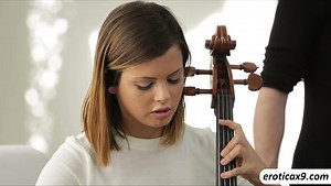 Cello playing turns to pussy fucking