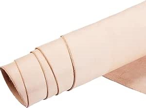 ELW Full Grain Cowhide Leather 4-5 oz [1.6-2mm] Thickness in Pre-Cut Size: 10"x48", AB Grade Hide Vegetable Tanned Leather Using for Tooling, Carving, Molding, Dyeing Material for Craft, Hobby