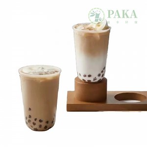 [Hot Item] Custom Printed Clear Pet Cup Disposable Plastic Mini Dessert Glasses Ushape Cups Hot and Cold Butterfly 10oz Cups with Dome Lids