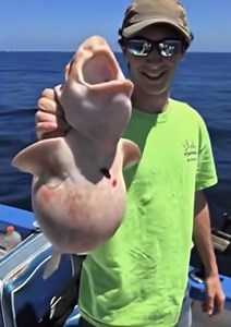 Alien Fish Mystery Solved - after studying the photos the experts agree that the strange fish is an albino swell shark - still alive and well! Thanks Jaime for the great story and for releasing this cute critter. Watch | Mixx Craft