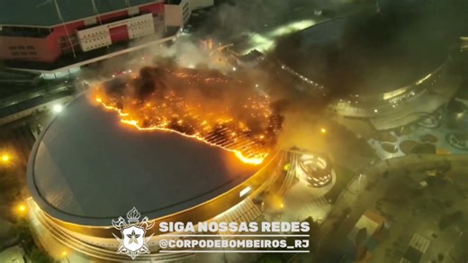 Massive blaze tears through Rio's Olympic velodrome