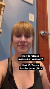 41K views · 1K reactions | Hip or knee tension? Learning to release your TFL muscle at home can feel great. It can help get rid of tension and prevent back and knee pain, in addition to helping loosen the hips! Let me know in the comments what muscles you’d like a video on in this series! #painfree #injuryprevention #selfmassage #selfcare #runner #backpain #lowbackpain #musclerelease | Elite Massage & Injury Rehab | Facebook