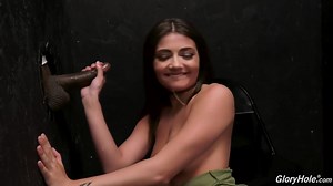 Is Sucking A Random Cock Through A Gloryhole And With Adria Rae