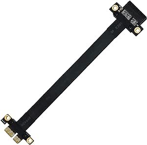 PCI-e PCI Express 36PIN 1X Expander Extension Cable with Gold Plated Connector (180 Degree Extension Cord, 20cm Total Length, 15cm Cable Length)