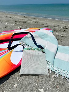 Sea Shell Collecting Bag Turquoise Fox, FREE SHIPPING - Etsy