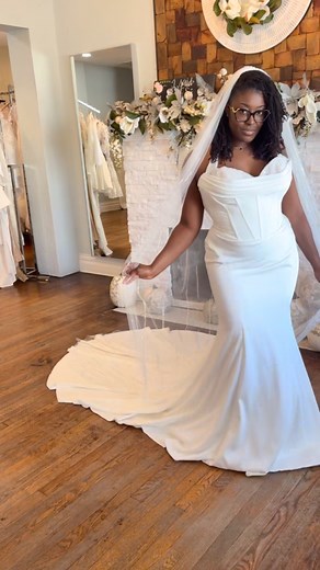 For the bride who wants classic and chaos💋 She’s sexy, stunning, and ready for her main character moment!! | Marry Go Round Bridal