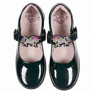 Lelli School Shoe Blossom In Green Patent