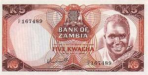 Realbanknotes Com Gt Zambia P21a 5 Kwacha From 1976