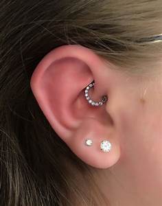 Daith Piercing Ear Piercings Tatting Diamond Earrings Jewellery