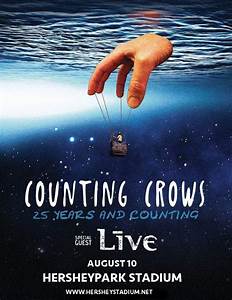 Counting Crows Live Band Tickets 10th August Hersheypark