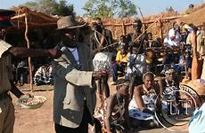 headmen performs mfumu ritual village peaceful