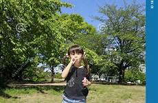 girl playing japanese bubble sky under blue years old