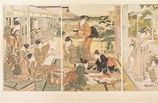 utamaro kitagawa ukiyo japanese accomplishments four japan sho elegant women prints degas bath ca period edo kiyonaga torii collection woodblock