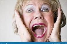 woman screaming senior face dreamstime stock