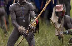 suri tribes ethiopia tribal donga tribesmen surma fights lafforgue