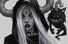 demon girl sketch drawing witch artstation illustrations drawings cdna artwork