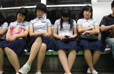 sleeping girls school flickr subway osaka girl