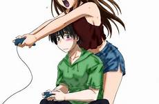 anime playing couple games video gamer girls game manga guy choose board memes otaku