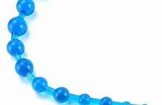 anal beads blue toy plug jelly retrieval flexible butt ring sex