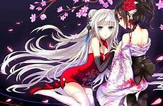 lesbians cheongsam blossom geisha seductive