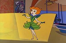 jetsons jane jetson cartoon dress clothes chic tries projection green judy future 1963 girl vintage episode cartoons show hanna barbera